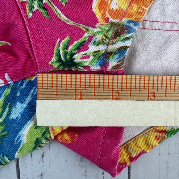 NWT Denim & Supply Ralph Lauren Pink Tropical Floral Mini Denim Shorts Size 30 - Picture 14 of 16